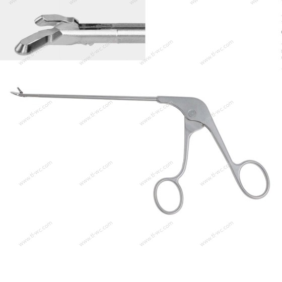 Arthroscopy - Narrow aperture - Narrow aperture Blue fórceps - Narrow aperture left Bend biting and cutting fórceps - left Bend - especificación - 3,2mm x 120mm